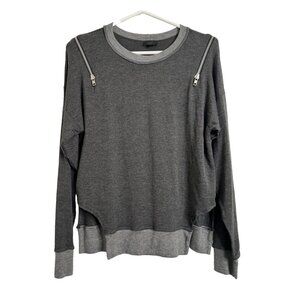SEN Brand Pullover Gray Black Sweater Size S/M Modal Spandex Stretchy